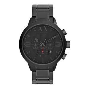 Armani Exchange Men's Chronograph Black Stainless Steel Bracelet Watch 49mm